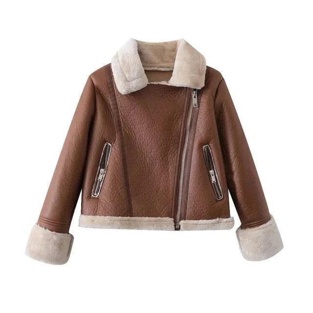 Womens Luxurious Shearling Jacket for Ultimate Warmth - Rebooters