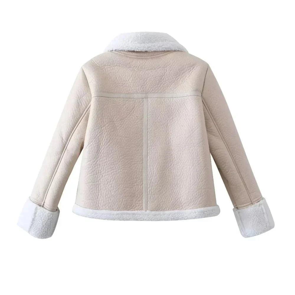 Womens Luxurious Shearling Jacket for Ultimate Warmth - Rebooters