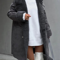 Womens Luxurious Shearling-Lined Coat for Ultimate Comfort - Rebooters