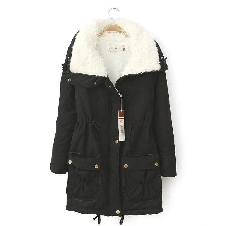 Womens Cozy Sherpa-Lined Hooded Parka for Ultimate Warmth - Rebooters