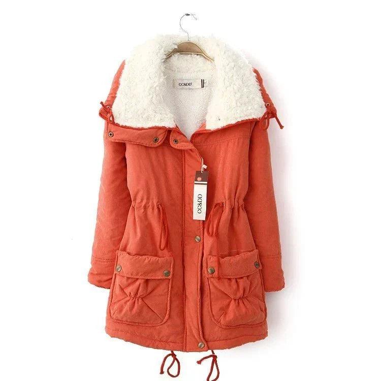 Womens Cozy Sherpa-Lined Hooded Parka for Ultimate Warmth - Rebooters