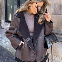 Womens Cozy Sherpa-Lined Peacoat for Ultimate Warmth - Rebooters