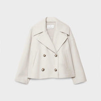 Womens Chic Short Double-Breasted Jacket for Effortless Style - Rebooters