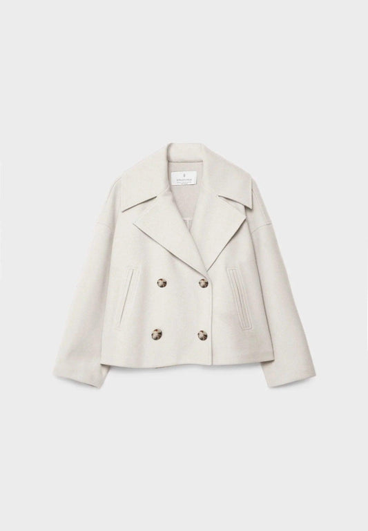 Womens Chic Short Double-Breasted Jacket for Effortless Style - Rebooters