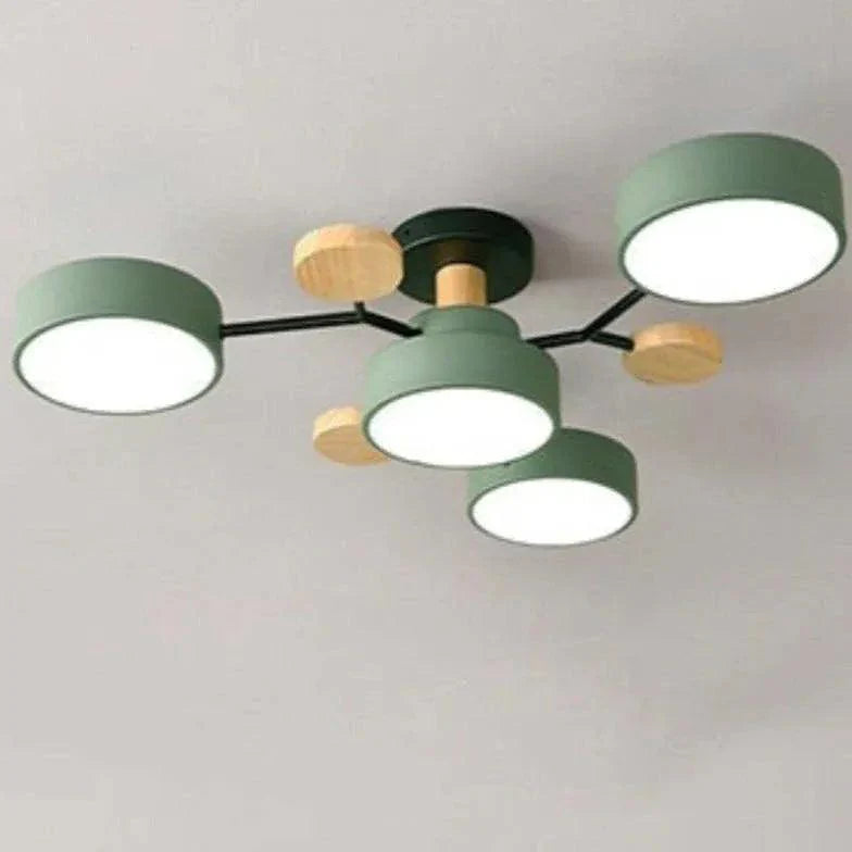 Green Bracket Modern Flush Ceiling Lights for Indoor Use - Rebooters