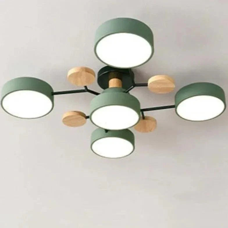 Green Bracket Modern Flush Ceiling Lights for Indoor Use - Rebooters