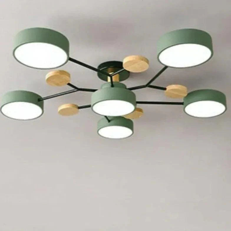 Green Bracket Modern Flush Ceiling Lights for Home Decor - Rebooters