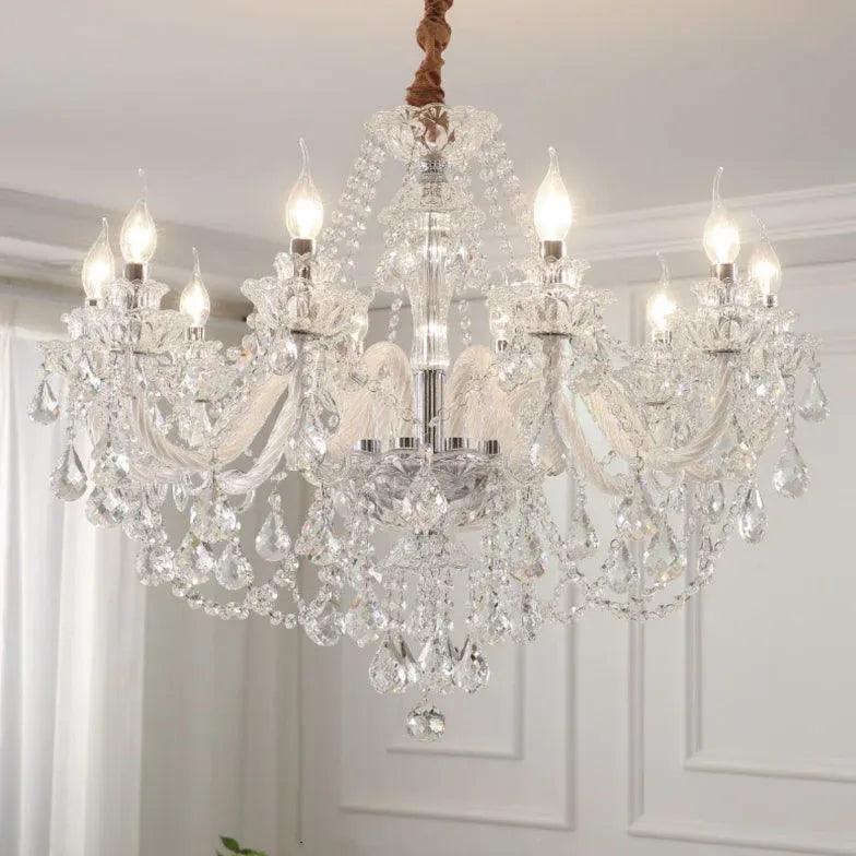 Multi-Layered Stars Crystal Modern Chandelier for Elegance | Rebooters - Rebooters