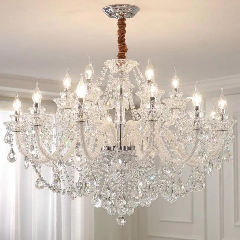 Multi-Layered Stars Crystal Modern Chandelier for Elegance | Rebooters - Rebooters