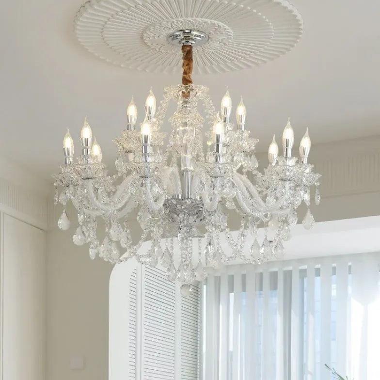 Multi-Layered Stars Crystal Modern Chandelier for Elegance | Rebooters - Rebooters