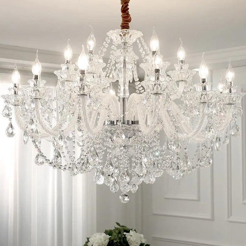 Multi-Layered Stars Crystal Modern Chandelier for Elegance | Rebooters - Rebooters