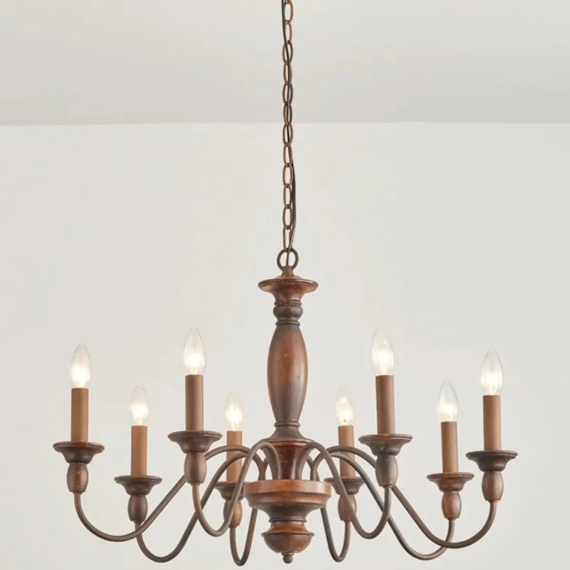 Vintage Candle Holder Wooden Chandelier for Home Decor | Rebooters - Rebooters