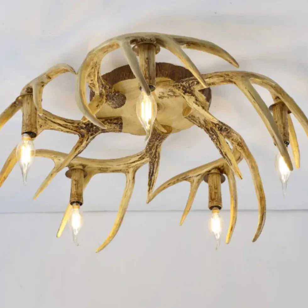 Faux Antler Wooden Multi-Light Vintage Chandelier Decor | Rebooters - Rebooters