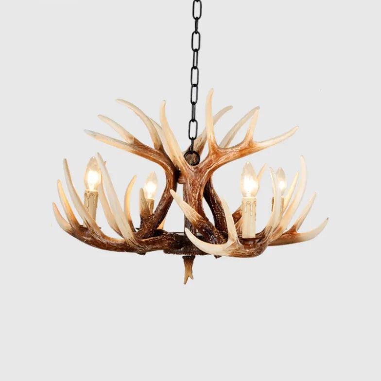 Faux Antler Vintage Candle Holder Chandelier for Home Decor | Rebooters - Rebooters