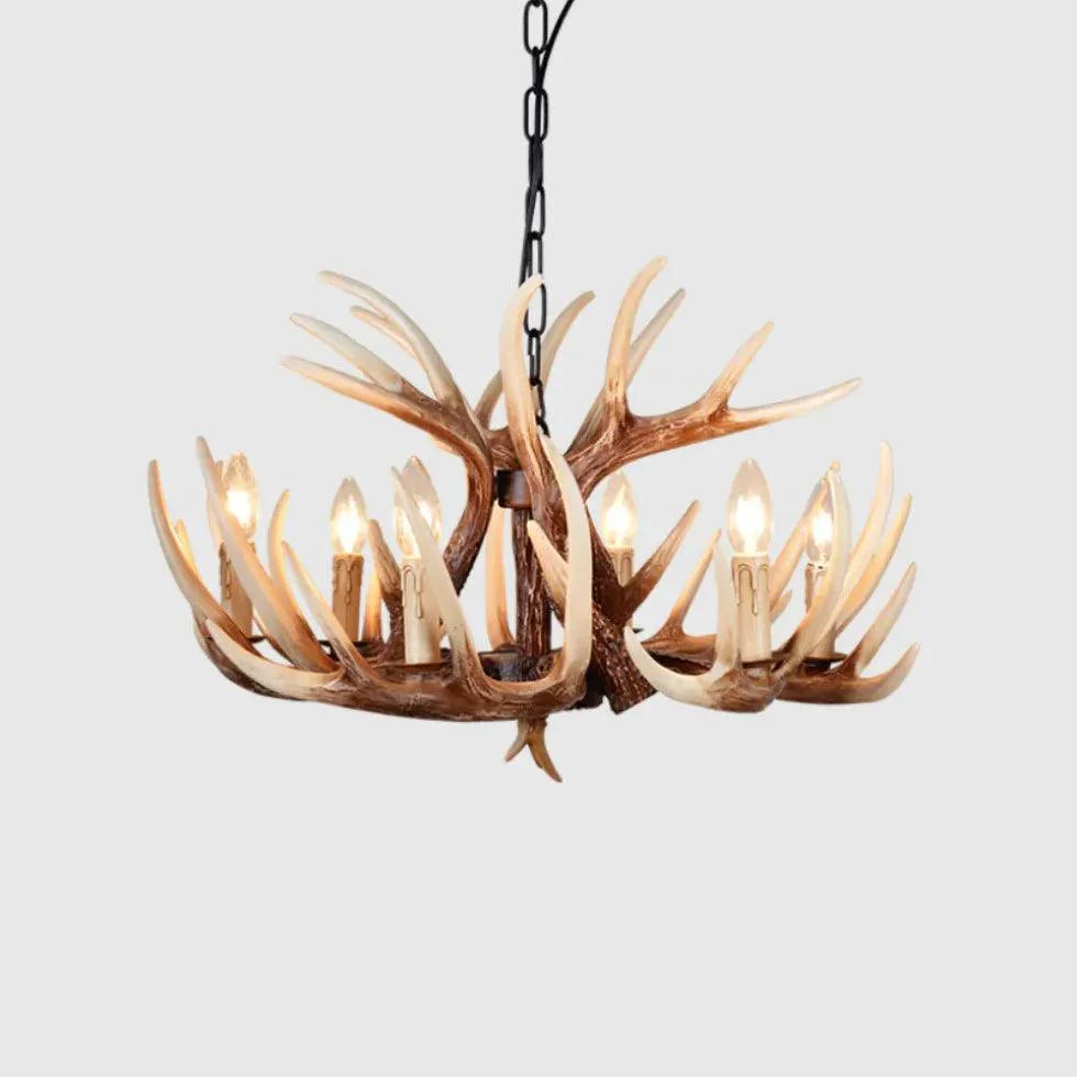 Faux Antler Vintage Candle Holder Chandelier for Home Decor | Rebooters - Rebooters