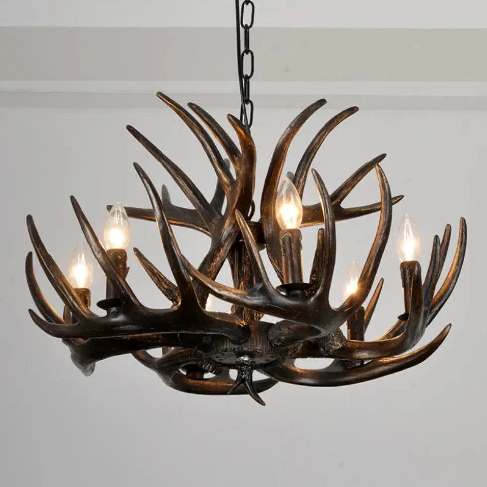 Faux Antler Vintage Candle Holder Chandelier for Home Decor | Rebooters - Rebooters