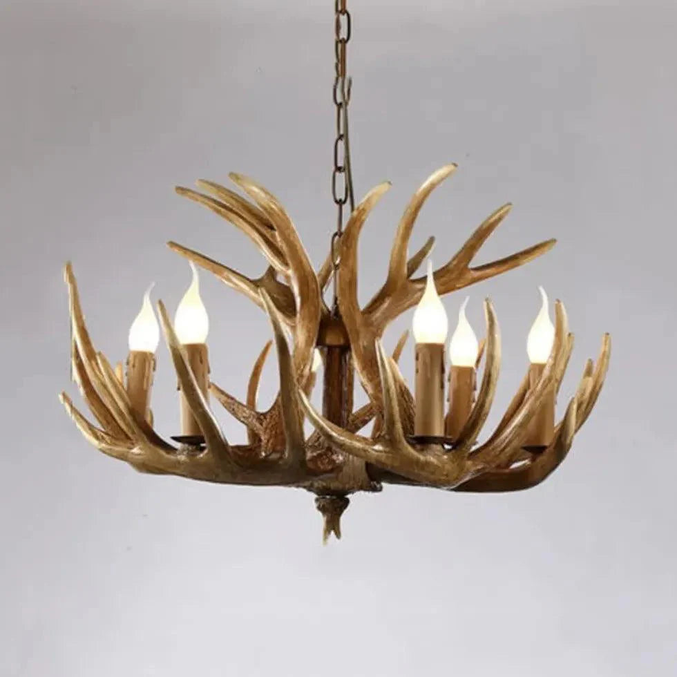 Faux Antler Vintage Candle Holder Chandelier for Home Decor | Rebooters - Rebooters