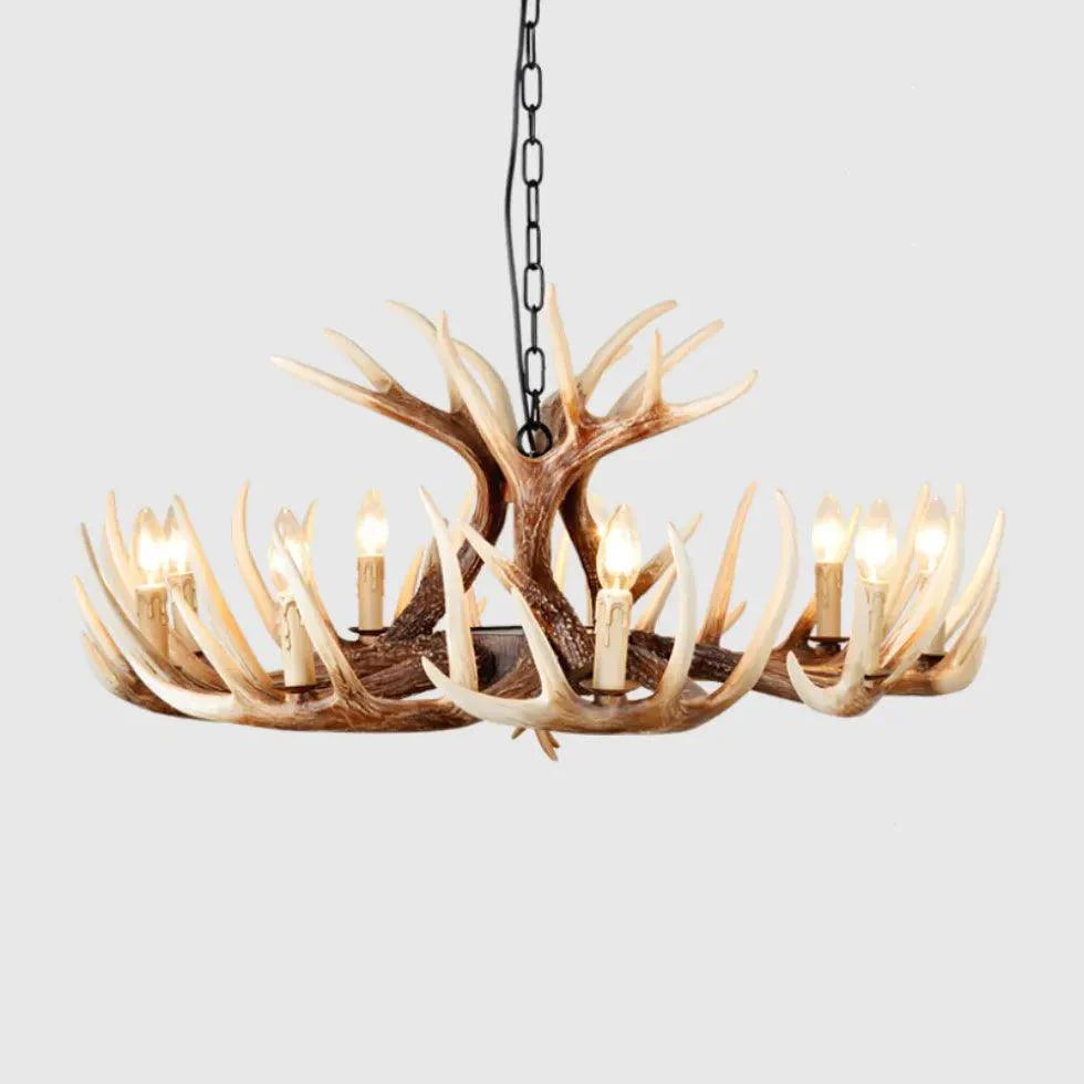 Faux Antler Vintage Candle Holder Chandelier for Home Decor | Rebooters - Rebooters