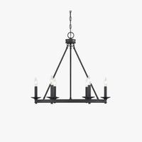 Black Metal Circular Industrial Chandelier for Stylish Spaces | Rebooters - Rebooters