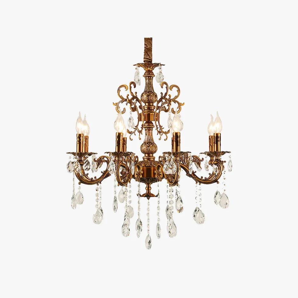 Beaded Candle Gold Vintage Chandelier for Elegant Spaces | Rebooters - Rebooters