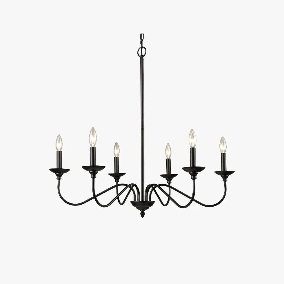 Candelabra Style Black Metal Kitchen Chandelier for Dining | Rebooters - Rebooters