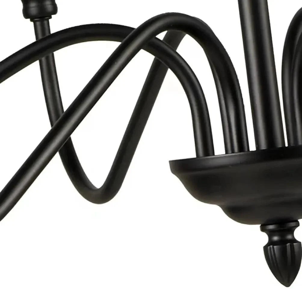 Candelabra Style Black Metal Kitchen Chandelier for Dining | Rebooters - Rebooters