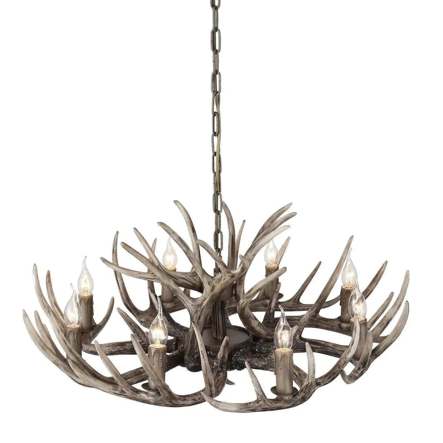 Faux Antler Wooden Candle Holder Vintage Chandelier Light | Rebooters - Rebooters