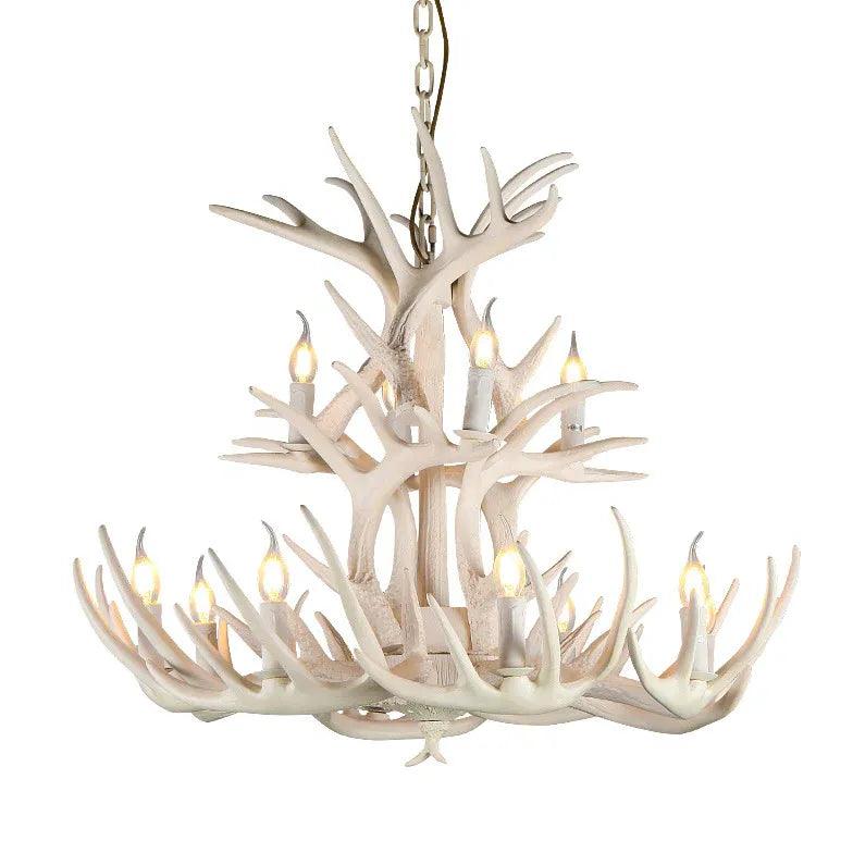 Faux Antler Wooden Candle Holder Vintage Chandelier Light | Rebooters - Rebooters