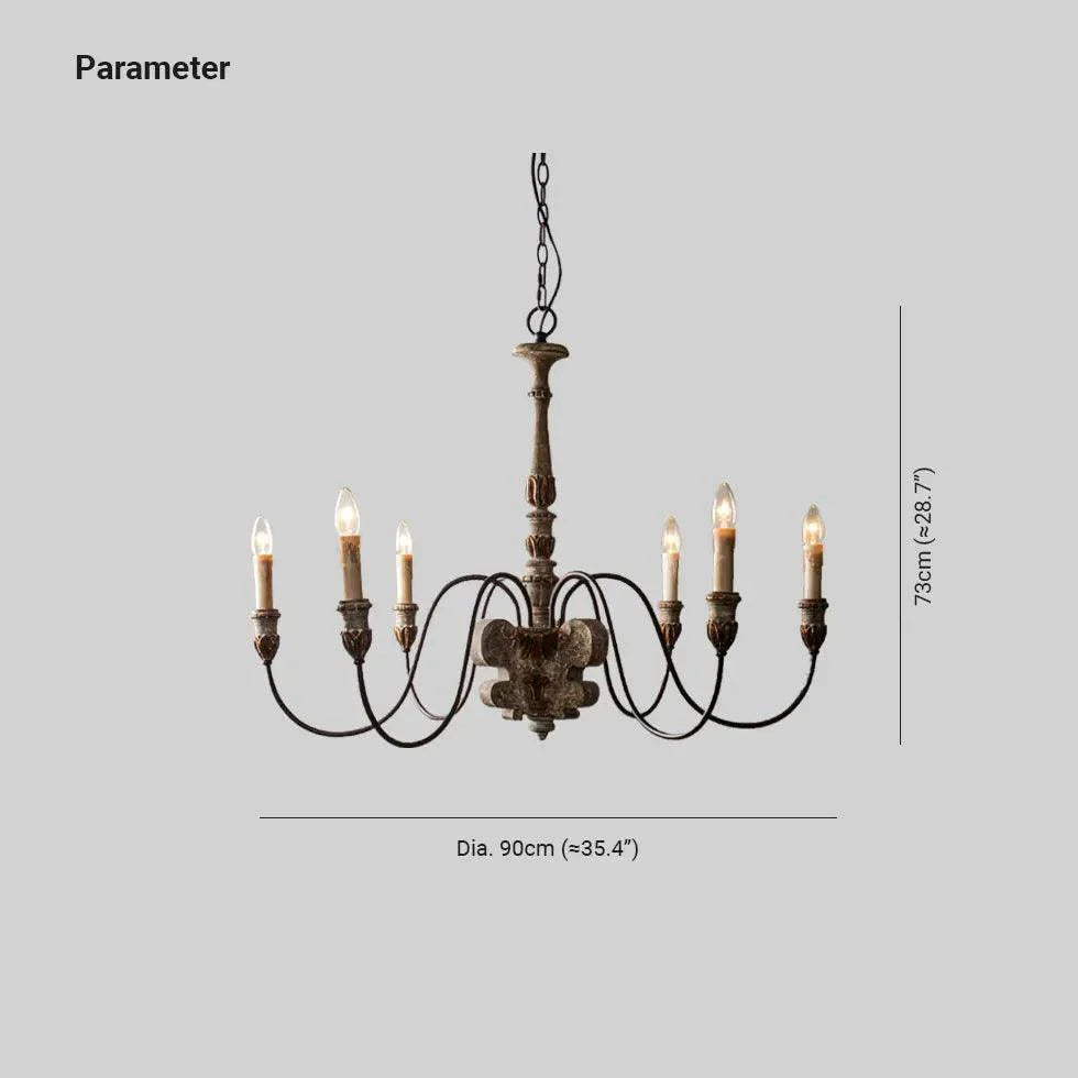 Six-Light Design Classic Decorative Vintage Chandelier Fixture | Rebooters - Rebooters