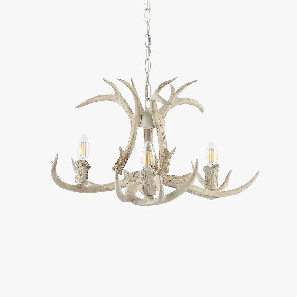 Faux Antler White Candelabra Branch Chandelier Pendant Light | Rebooters - Rebooters