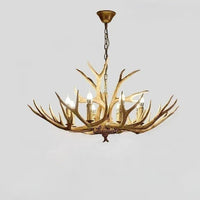 Faux Antler Wooden Candle Holder Chandelier for Home Decor | Rebooters - Rebooters