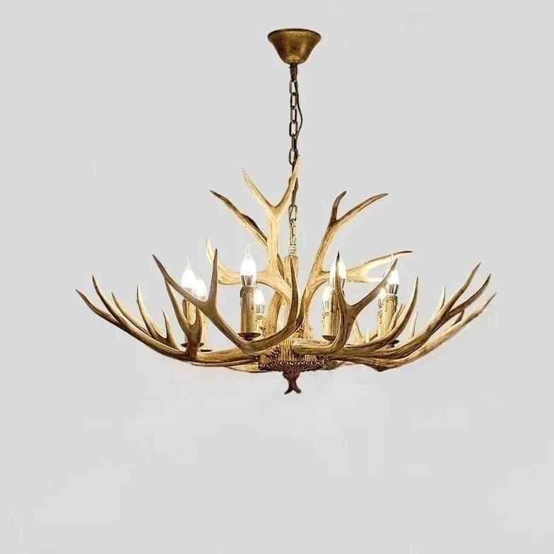 Faux Antler Wooden Candle Holder Chandelier for Home Decor | Rebooters - Rebooters