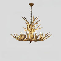 Faux Antler Wooden Candle Holder Chandelier for Home Decor | Rebooters - Rebooters