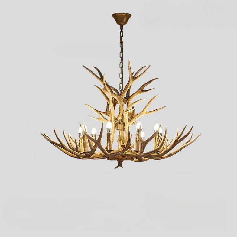 Faux Antler Wooden Candle Holder Chandelier for Home Decor | Rebooters - Rebooters