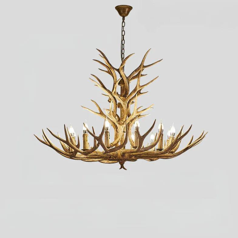 Faux Antler Wooden Candle Holder Chandelier for Home Decor | Rebooters - Rebooters