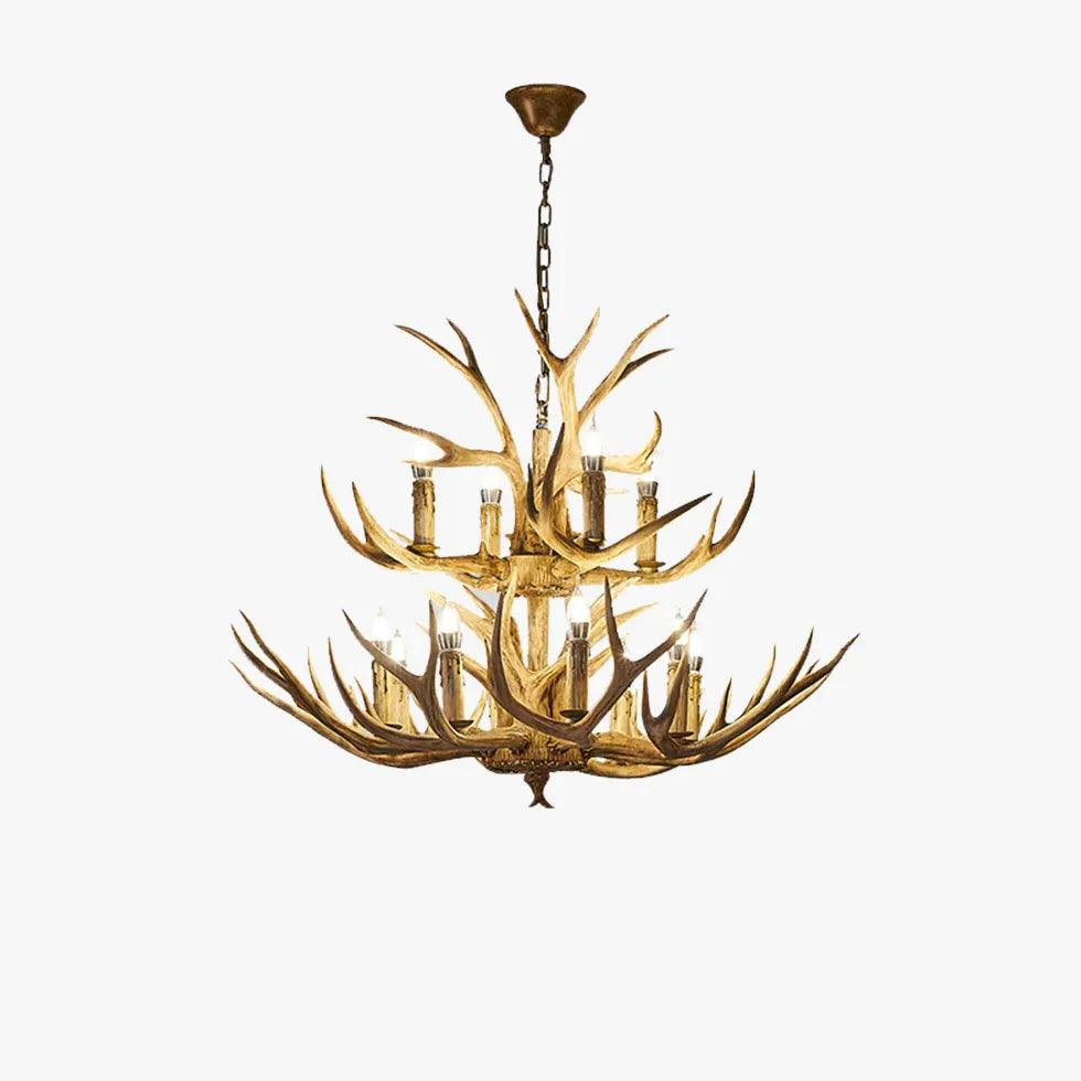 Faux Antler Wooden Candle Holder Chandelier for Home Decor | Rebooters - Rebooters