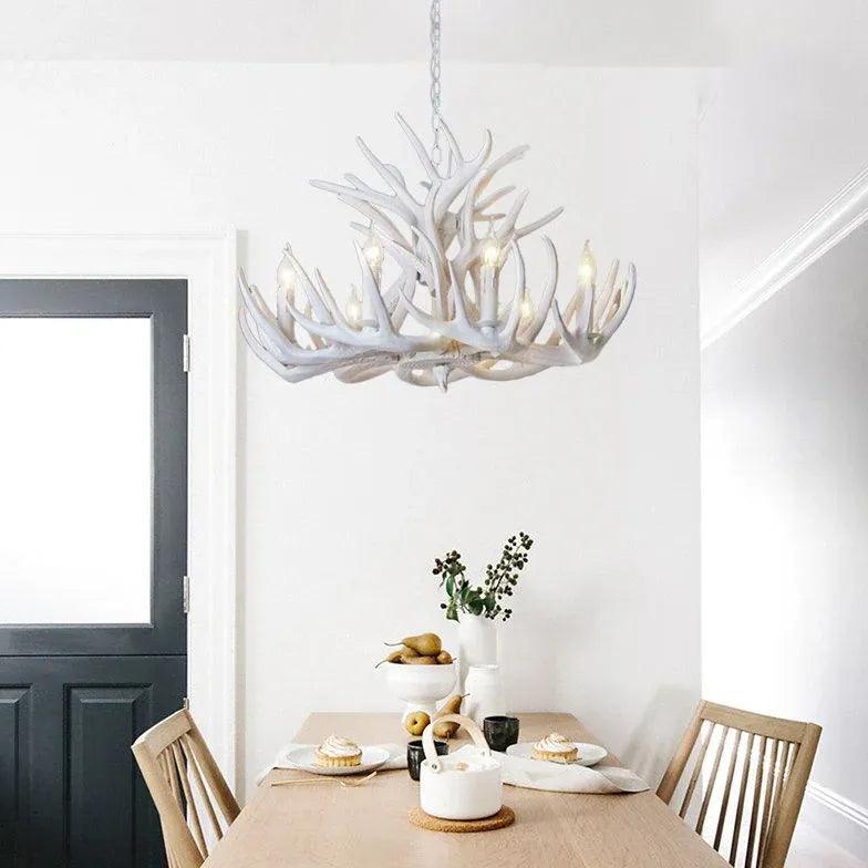 Natural Sculpture White Modern Chandelier for Home Decor | Rebooters - Rebooters