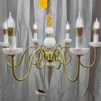 Ceramic Candle Holder Golden Vintage Chandelier for Home Decor | Rebooters - Rebooters