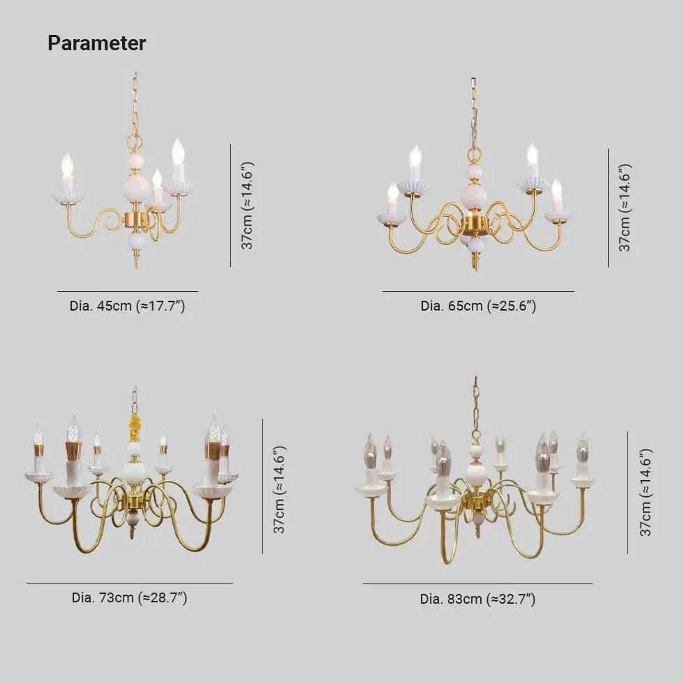 Ceramic Candle Holder Golden Vintage Chandelier for Home Decor | Rebooters - Rebooters