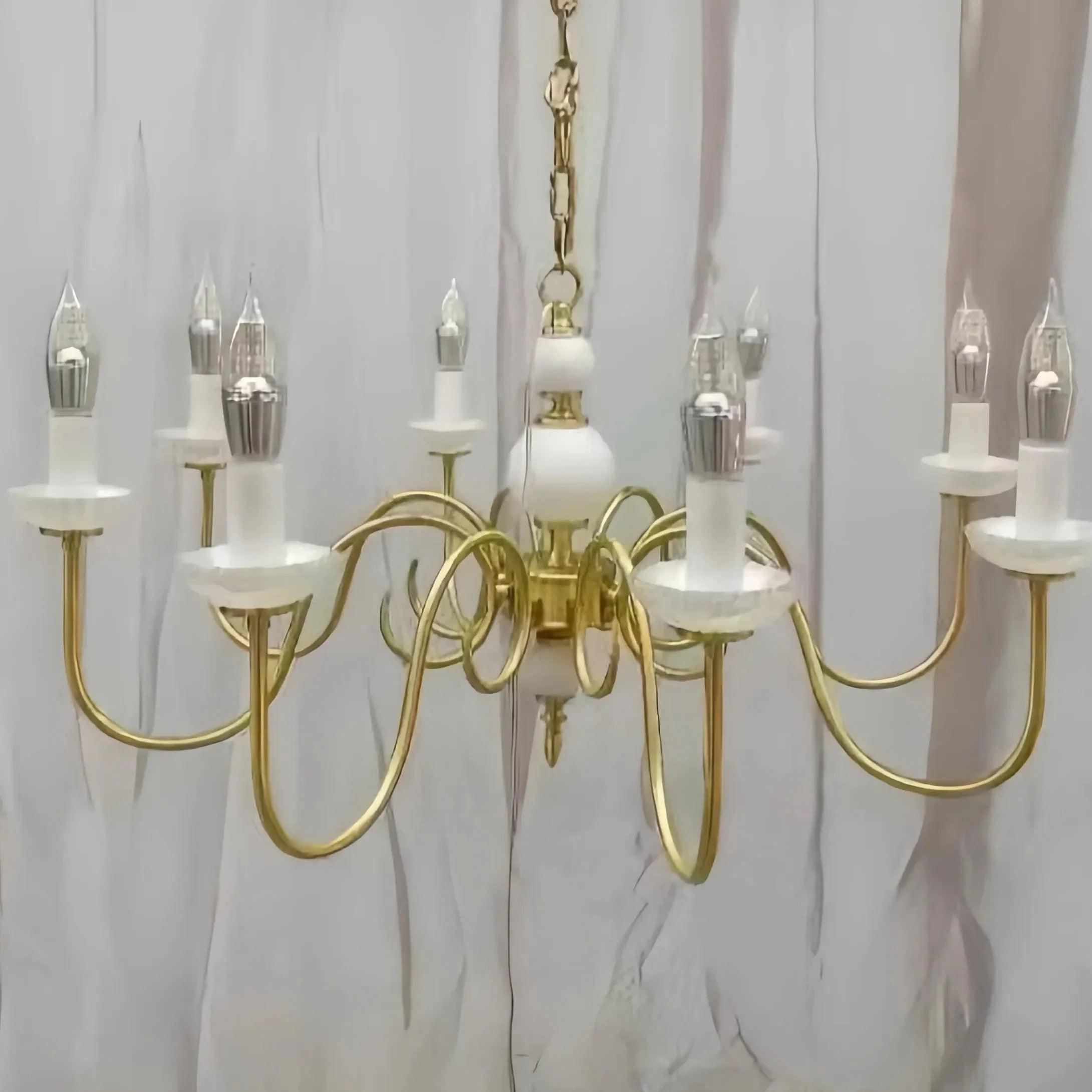 Ceramic Candle Holder Golden Vintage Chandelier for Home Decor | Rebooters - Rebooters
