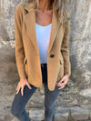 Womens Chic Single-Button Blazer Jacket for Stylish Looks - Rebooters