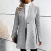 Womens Elegant Herringbone Single-Button Coat for Chic Style - Rebooters