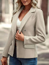 Womens Chic Tailored Double-Breasted Blazer Elegance - Rebooters