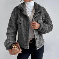 Womens Chic Textured Button-Up Jacket for Effortless Style - Rebooters