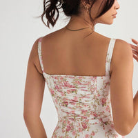 Isabella - Women's Rose Print Dress for Spring and Summer Events - Rebooters -Women's Dresses