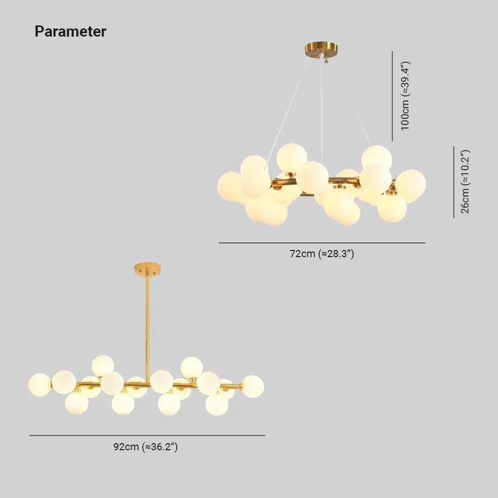 Glass Bubble LED Modern Chandelier for Elegant Spaces | Rebooters - Rebooters