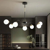 Streamlined Black Frame Living Room Sphere Chandelier Design | Rebooters - Rebooters
