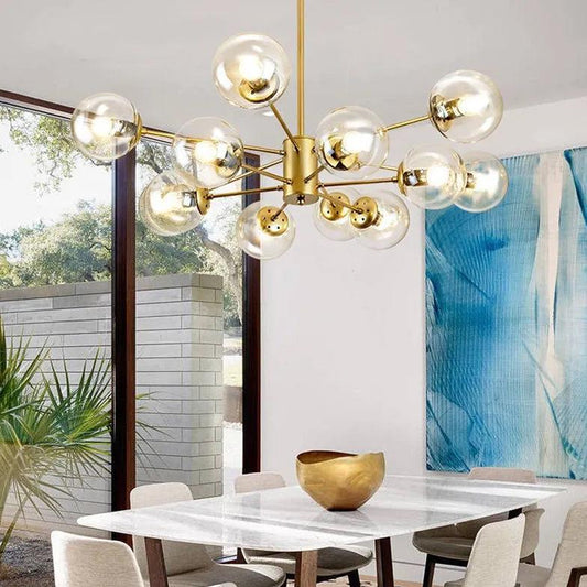 Glass Ball Multi-Head Modern Luxury Pendant Light Fixture | Rebooters - Rebooters