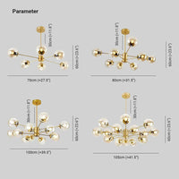 Glass Ball Multi-Head Modern Luxury Pendant Light Fixture | Rebooters - Rebooters
