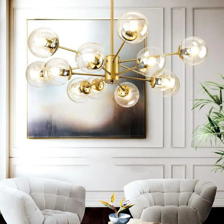 Glass Ball Multi-Head Modern Luxury Pendant Light Fixture | Rebooters - Rebooters